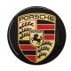 Adesivo Resinado Emblema Centro Roda 45mm Porsche (4) - Preto