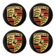 Adesivo Resinado Emblema Centro Roda 45mm Porsche (4) - Preto