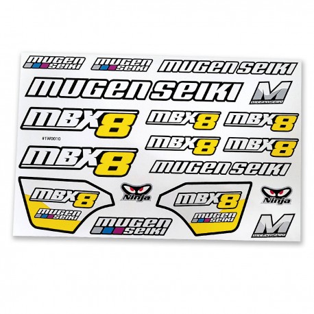 Cartela Adesivos Mugen MBX8 Yellow