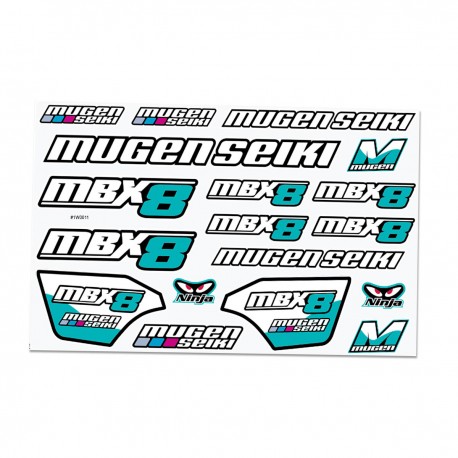 Cartela Adesivos Mugen MBX8 Green