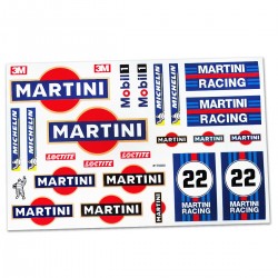 Cartela Adesivos Bolha Martini Racing