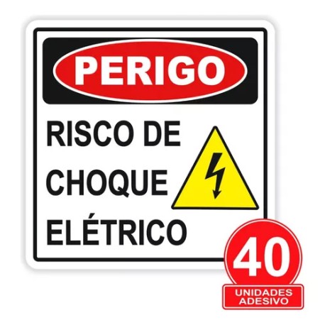 Adesivos Perigo - Risco De Choque Elétrico