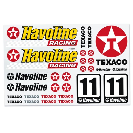 Cartela Adesivos Texaco Havoline