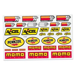 Cartela Adesivo K&N / Accel / Pennzoil / Momo