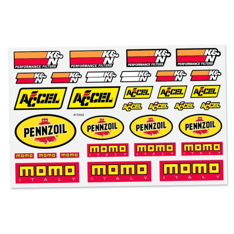Cartela Adesivo K&N / Accel / Pennzoil / Momo