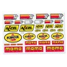 Cartela Adesivo K&N / Accel / Pennzoil / Momo