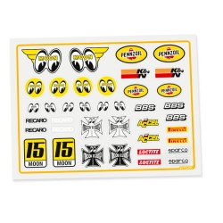 Cartela Adesivos Bolha Moon / Pennzoil Escala 1/24