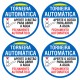 Kit 04 Adesivos - Aviso Torneira Automática 10cm