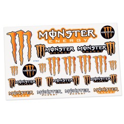 Cartela Adesivo Recortado Bolha Monster Orange