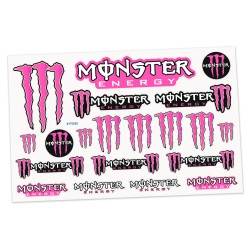 Cartela Adesivo Recortado Bolha Monster Pink