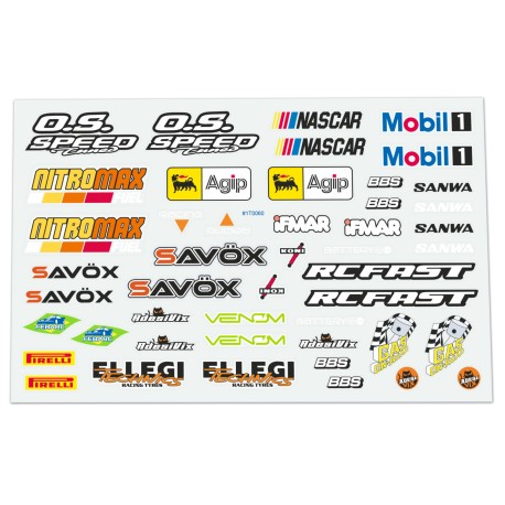 Cartela Adesivo Recortado P/ Bolha Automodelo Mix 06