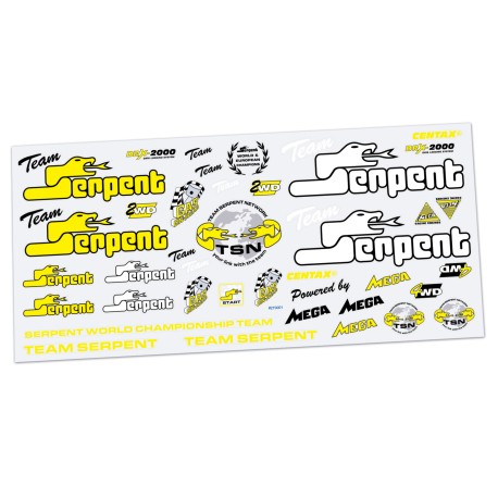 Cartela Adesivo Recortado Bolha Serpent Vintage Amarelo