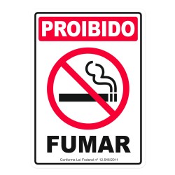 Kit 10 Adesivos Proibido Fumar
