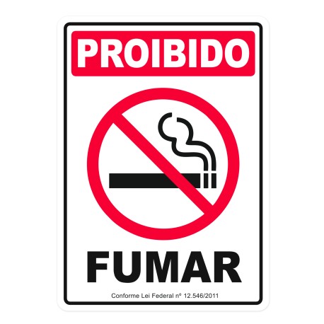 Kit 10 Adesivos Proibido Fumar