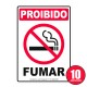 Kit 10 Adesivos Proibido Fumar