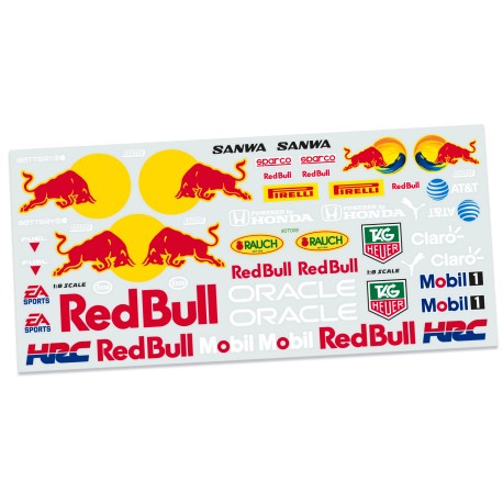 Cartela Adesivo Recortado Bolha Mix Bull GT 1/8 Scale