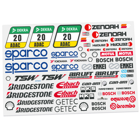 Cartela Adesivo Recortado Bolha Zenoah 1/5 Big Scale