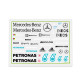 Cartela Adesivo Recortado Bolha Mercedes Escala 1/24