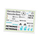 Cartela Adesivo Recortado Bolha Mercedes Escala 1/24