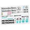 Cartela Adesivo Recortado Bolha Mercedes Petronas