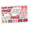 Cartela Adesivo Recortado Bolha Nascar Coca Cola