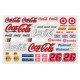 Cartela Adesivo Recortado Bolha Nascar Coca Cola