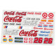 Cartela Adesivo Recortado Bolha Nascar Coca Cola