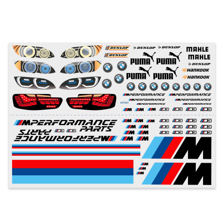 Cartela Adesivo Recortado Bolha BMW 1/5 Big Scale