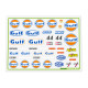 Cartela Adesivos Bolha Gulf Escala 1/18